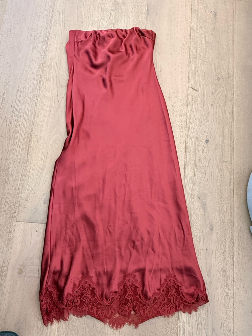 Altar’d State Ren Satin Maxi Dress Sienna Rust Dress Medium - Picture 7 of 14